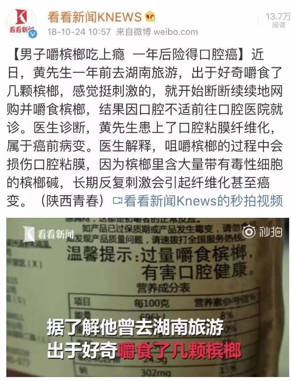 檳榔，中國6000萬人的噩夢！有人在辯解，有人渾然不覺！