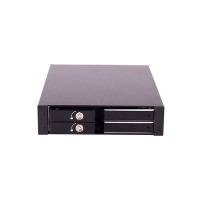 ST2525 軟驅(qū)位2x2.5寸SATA免工具硬盤(pán)抽取盒
